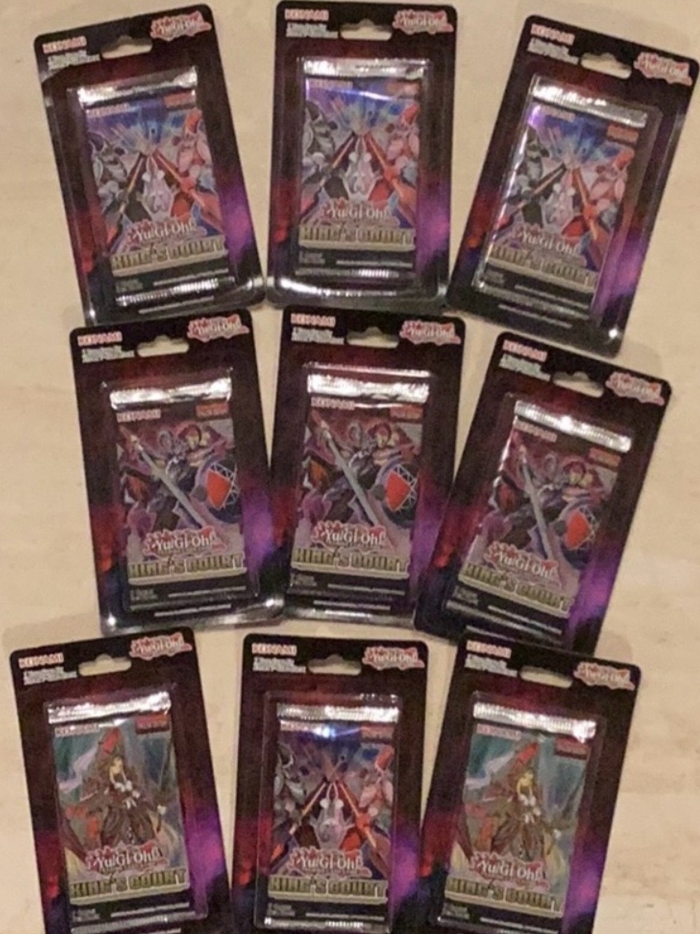 Yu-Gi-Oh 2021 King’s Court 1st Edition Blister Packs Yugioh Cards Lot Of 9 New